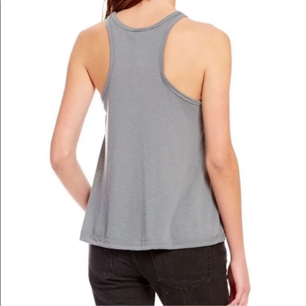 Free People Mock Me Tank Top Gray Small